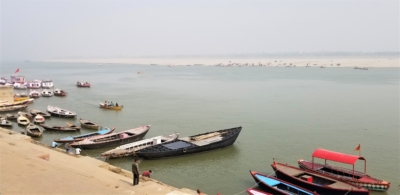 Scene from the Ghat in Varanasi