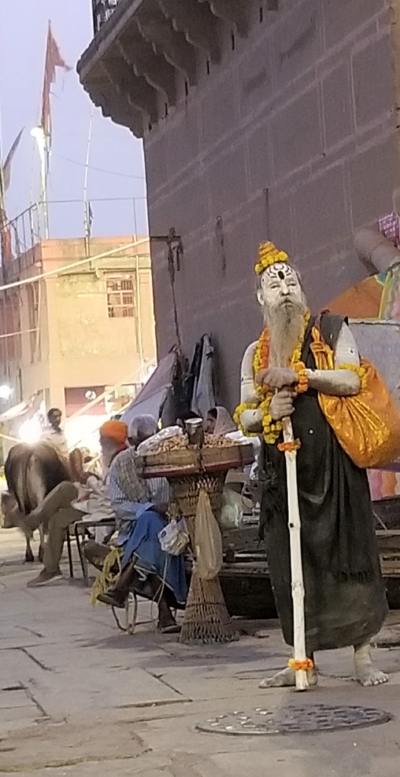 Sadhu before aarti at Varanasi