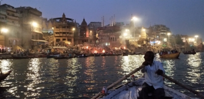 Manikarnika Ghat in the evening